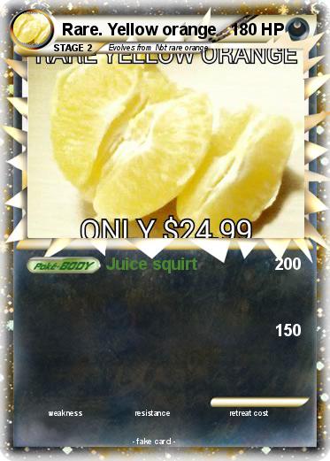 Pokemon Rare. Yellow orange