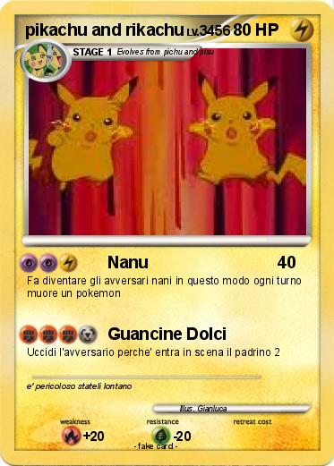 Pokemon pikachu and rikachu