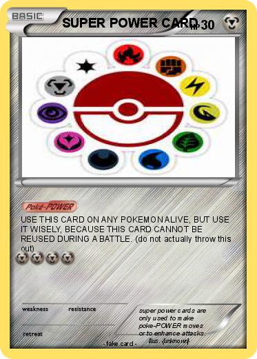 Pokemon SUPER POWER CARD