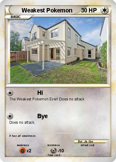 Pokemon Weakest Pokemon