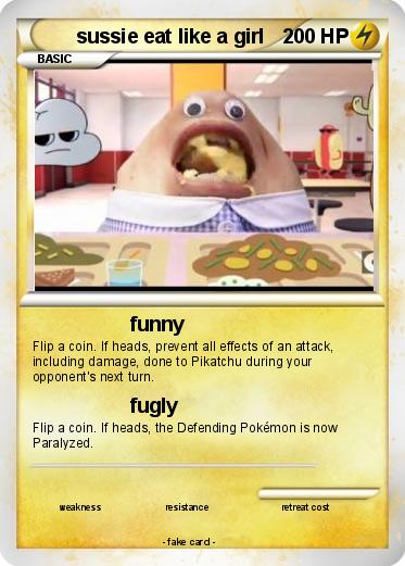 Pokemon sussie eat like a girl