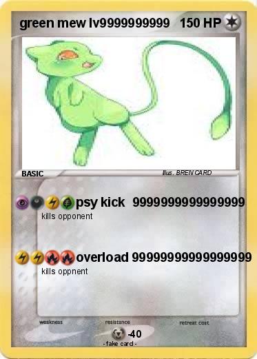 Pokemon green mew lv9999999999