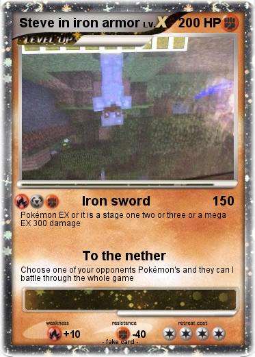 Pokemon Steve in iron armor