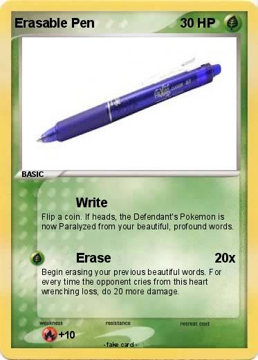 Pokemon Erasable Pen