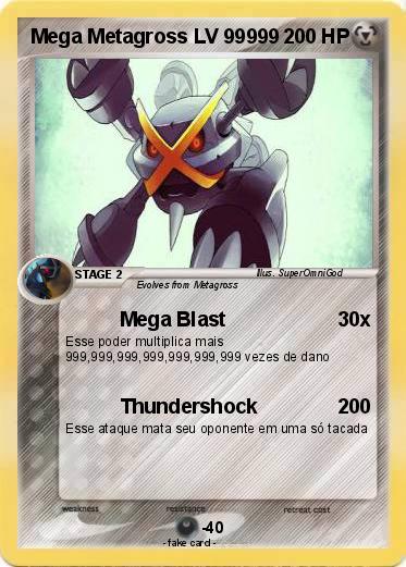 Pokemon Mega Metagross LV 99999