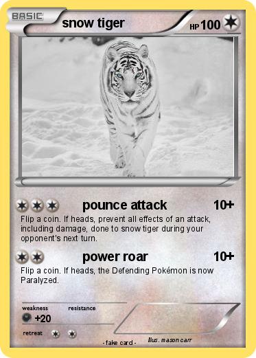 Pokemon snow tiger