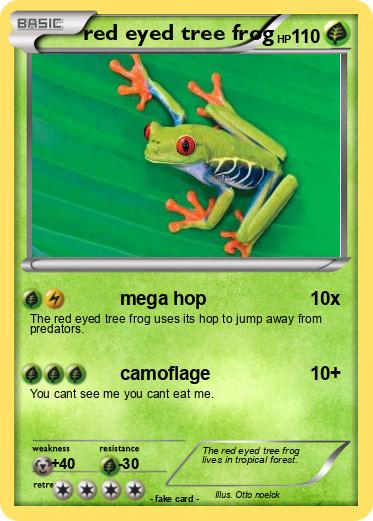 Pokemon red eyed tree frog