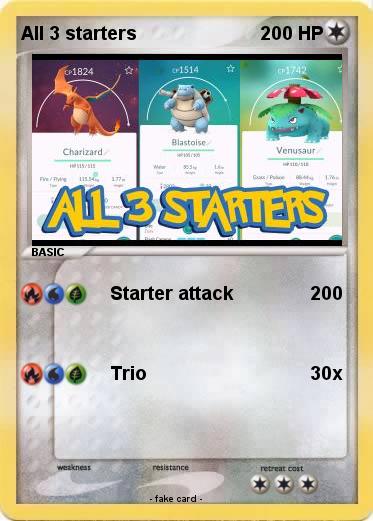 Pokemon All 3 starters