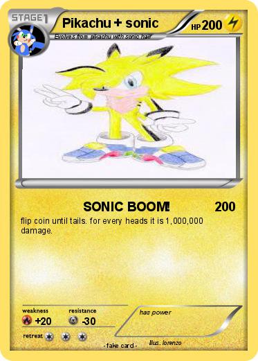 Pokemon Pikachu + sonic