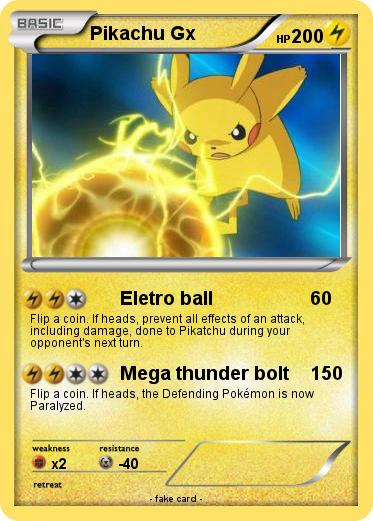 Pokemon Pikachu Gx