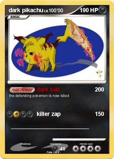 Pokemon dark pikachu
