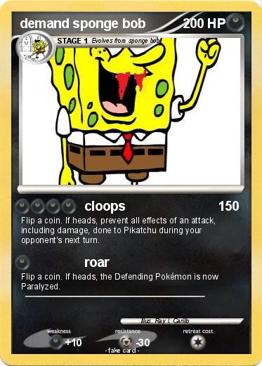 Pokemon demand sponge bob