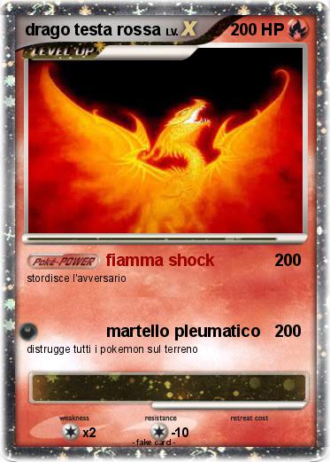 Pokemon drago testa rossa