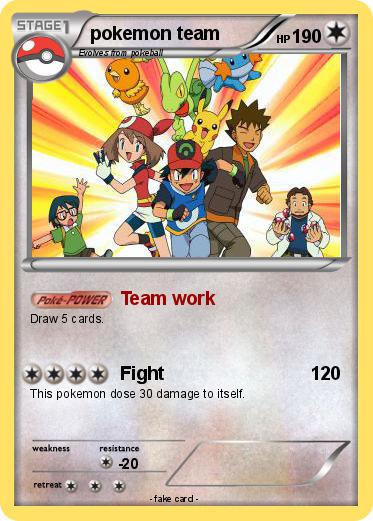 Pokemon pokemon team