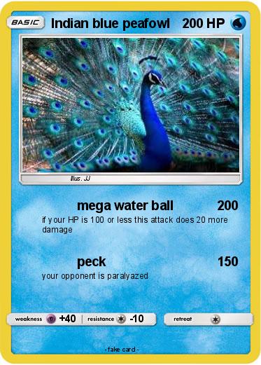 Pokemon Indian blue peafowl