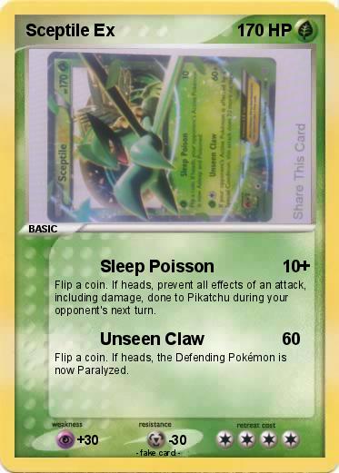 Pokemon Sceptile Ex
