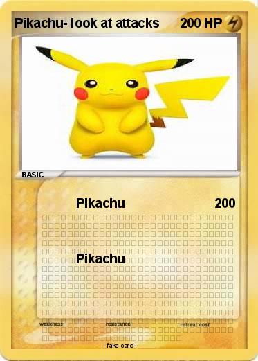 Pokemon Pikachu- look at attacks