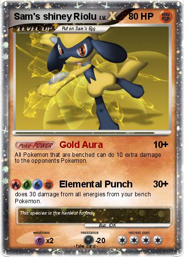 Pokemon Sam's shiney Riolu