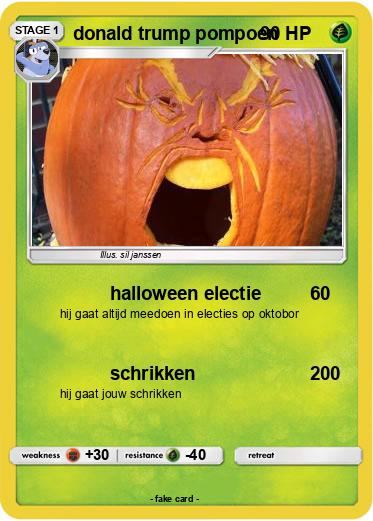 Pokemon donald trump pompoen