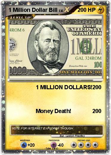 Pokemon 1 Million Dollar Bill