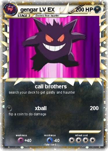 Pokemon gengar LV EX