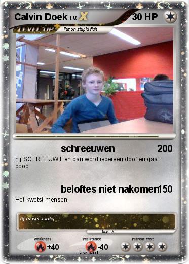 Pokemon Calvin Doek