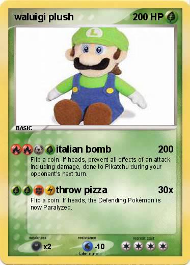 Pokemon waluigi plush