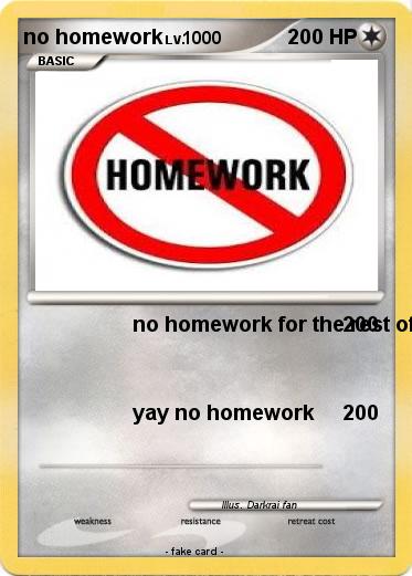 Pokemon no homework