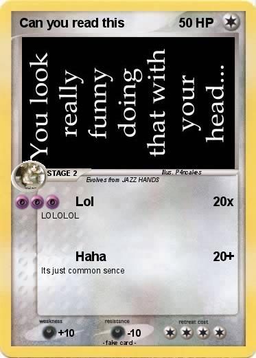 Pokemon Can you read this