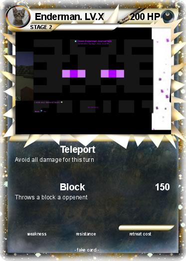 Pokemon Enderman. LV.X