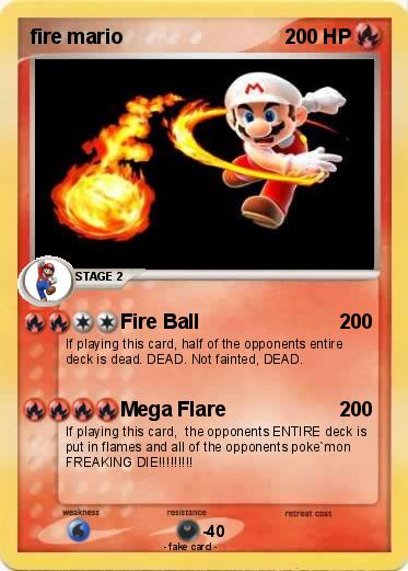 Pokemon fire mario
