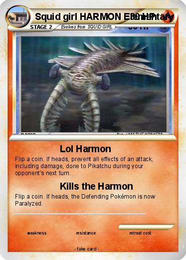 Pokemon Squid girl HARMON Elementary