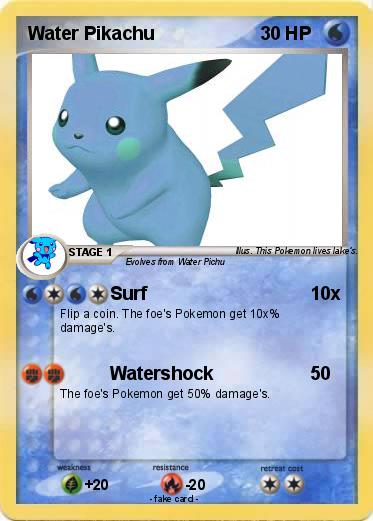 Pokemon Water Pikachu