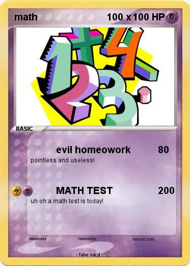 Pokemon math                           100 x