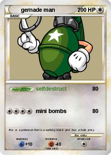 Pokemon gernade man
