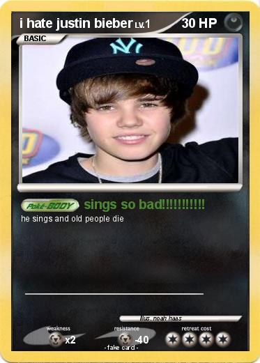 Pokemon i hate justin bieber