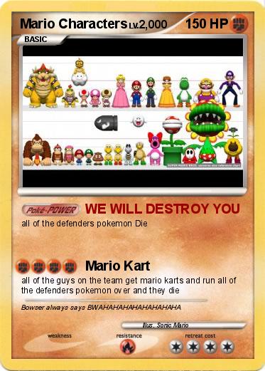 Pokemon Mario Characters