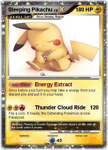 Pokemon Sleeping Pikachu