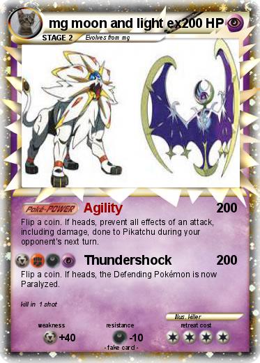 Pokemon mg moon and light ex