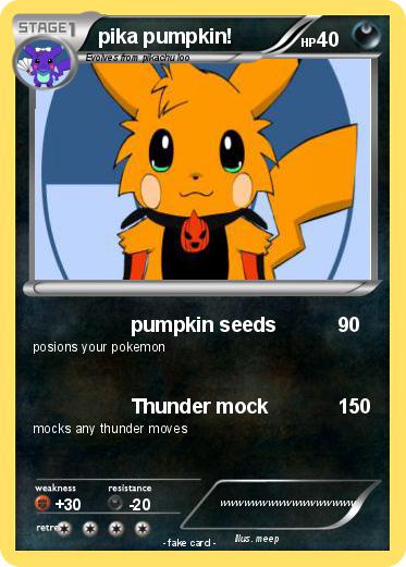 Pokemon pika pumpkin!