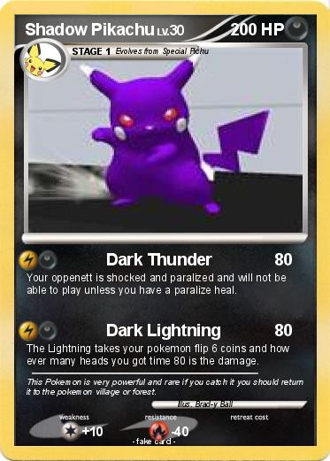 Pokemon Shadow Pikachu