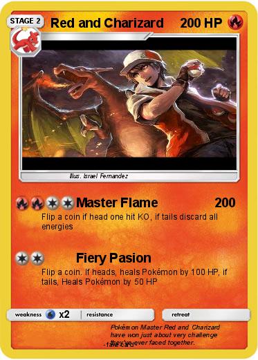 Pokemon Red and Charizard