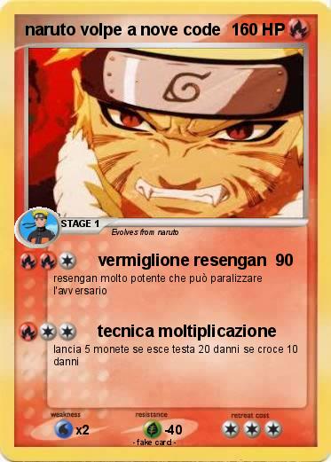 Pokemon naruto volpe a nove code