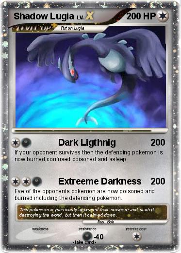 Pokemon Shadow Lugia