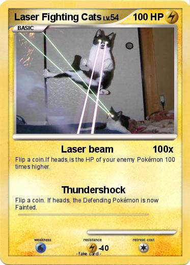 Pokemon Laser Fighting Cats