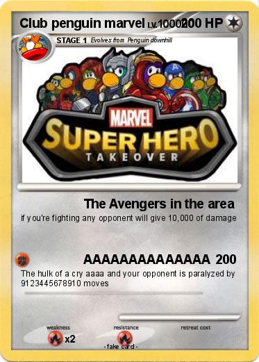 Pokemon Club penguin marvel
