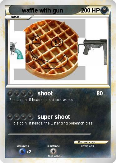 Pokemon waffle with gun