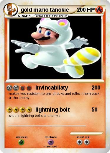 Pokemon gold mario tanokie