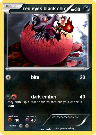 Pokemon red eyes black chick