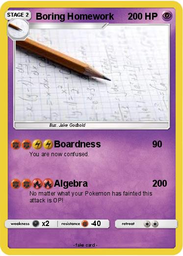 Pokemon Boring Homework